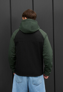 Фото - Двоколірна куртка для хлопців Staff soft shell cu black & khaki - Men box