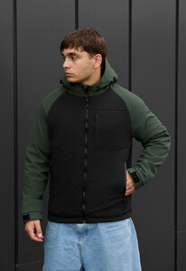 Фото - Двоколірна куртка для хлопців Staff soft shell cu black & khaki - Men box