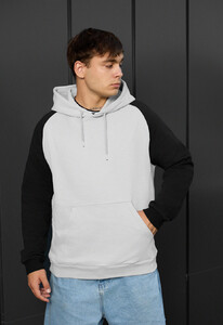 Фото - Двоколірне оверсайз худі Staff light gray & black oversize - Men box