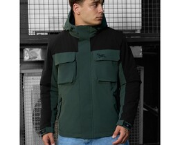 Фото - Мужская черно-зеленая куртка Staff quor black & khaki - Men box