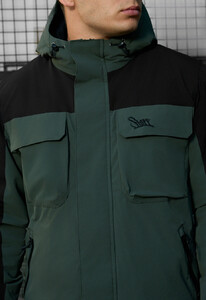 Фото - Мужская черно-зеленая куртка Staff quor black & khaki - Men box