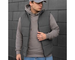Фото - Однотонная жилетка серого цвета Staff zokl gray - Men box