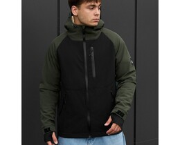 Фото - Демисезонная куртка для парней Staff bu soft shell khaki & black - Men box
