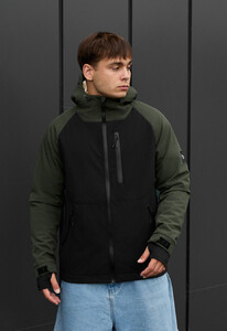 Фото - Демисезонная куртка для парней Staff bu soft shell khaki & black - Men box