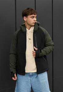 Фото - Демисезонная куртка для парней Staff bu soft shell khaki & black - Men box