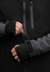 Фото - Черно-серая демисезонная куртка Staff bu soft shell dark gray & black - Men box