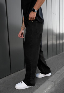 Фото - Черные широкие джинсы Staff 7 black baggy - Men box
