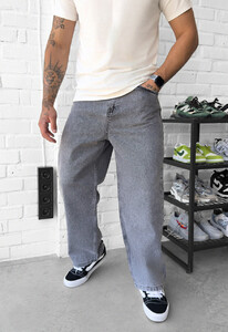 Фото - Широкие серые джинсы для мужчин Staff gray baggy - Men box