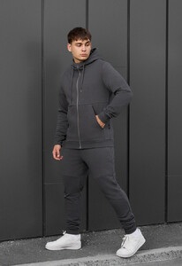 Фото - Однотонный спортивный костюм Staff wo zip dark gray - Men box