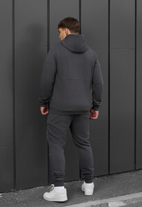 Фото - Однотонный спортивный костюм Staff wo zip dark gray - Men box
