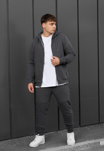 Фото - Однотонный спортивный костюм Staff wo zip dark gray - Men box
