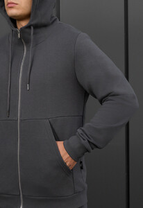 Фото - Однотонный спортивный костюм Staff wo zip dark gray - Men box