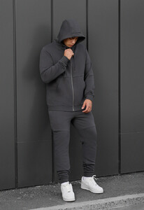 Фото - Однотонный спортивный костюм Staff wo zip dark gray - Men box