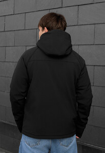 Фото - Універсальна чорна куртка Staff mei soft shell black - Men box