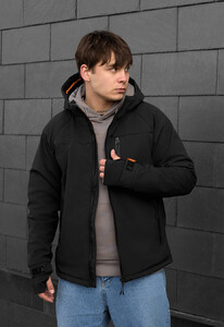 Фото - Універсальна чорна куртка Staff mei soft shell black - Men box