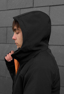 Фото - Універсальна чорна куртка Staff mei soft shell black - Men box