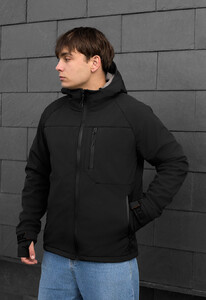 Фото - Універсальна чорна куртка Staff mei soft shell black - Men box