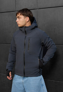 Фото - Темно-серая куртка Staff mei soft shell dark gray - Men box