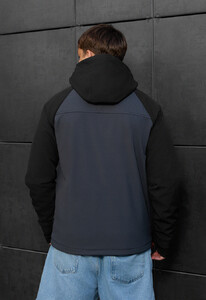 Фото - Демисезонная мужская куртка Staff mei soft shell dark gray & black - Men box