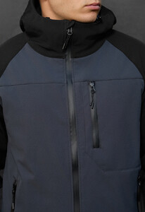 Фото - Демисезонная мужская куртка Staff mei soft shell dark gray & black - Men box