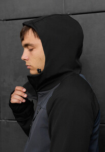 Фото - Демисезонная мужская куртка Staff mei soft shell dark gray & black - Men box