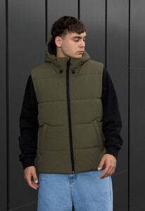 Фото - Однотонная мужская жилетка Staff xend khaki - Men box