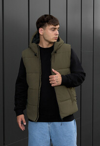 Фото - Однотонная мужская жилетка Staff xend khaki - Men box