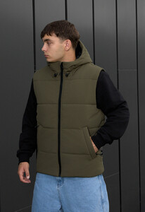 Фото - Однотонная мужская жилетка Staff xend khaki - Men box