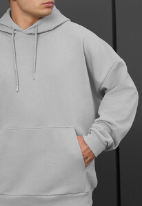 Фото - Сіре оверсайз худі Staff light gray oversize - Men box