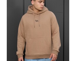 Фото - Брендированное оверсайз худи Staff re brown logo oversize - Men box