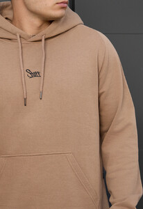 Фото - Брендоване оверсайз худі Staff re brown logo oversize - Men box