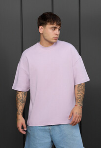 Фото - Чоловіча футболка однотонна лілова Staff lilac oversize - Men box