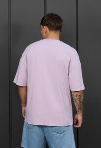Фото - Чоловіча футболка однотонна лілова Staff lilac oversize - Men box