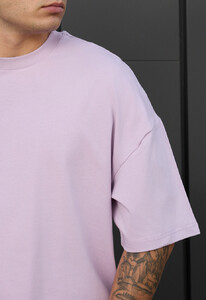 Фото - Чоловіча футболка однотонна лілова Staff lilac oversize - Men box