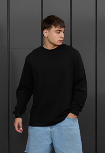 Фото - Черный оверсайз лонгслив Staff black oversize - Men box