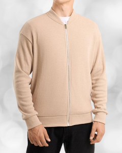 Фото - Чоловічий джемпер на блискавці Pobedov Moon бежевий - Men box