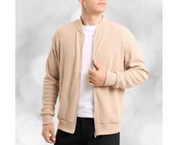 Фото - Чоловічий джемпер на блискавці Pobedov Moon бежевий - Men box