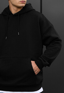 Фото - Базове худі в стилі оверсайз Staff black oversize - Men box