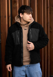 Фото - Однотонна хутряна куртка Staff zelm black - Men box