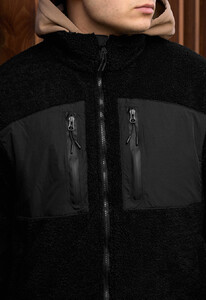 Фото - Однотонна хутряна куртка Staff zelm black - Men box