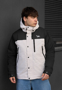 Фото - Чоловіча куртка демісезонна Staff tul light gray melange & black - Men box