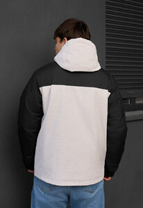 Фото - Чоловіча куртка демісезонна Staff tul light gray melange & black - Men box