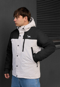 Фото - Чоловіча куртка демісезонна Staff tul light gray melange & black - Men box