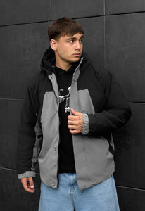 Фото - Черно-серая демисезонная куртка Staff skay gray & black - Men box