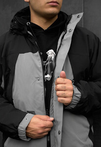 Фото - Черно-серая демисезонная куртка Staff skay gray & black - Men box