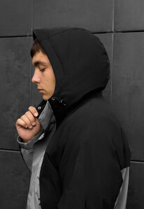Фото - Черно-серая демисезонная куртка Staff skay gray & black - Men box