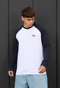 Фото - Молодежный хлопковый лонгслив Staff white & navy logo - Men box