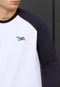 Фото - Молодежный хлопковый лонгслив Staff white & navy logo - Men box