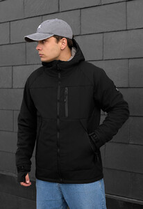 Фото - Універсальна куртка на осінь Staff soft shell lokk black - Men box