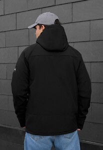 Фото - Універсальна куртка на осінь Staff soft shell lokk black - Men box